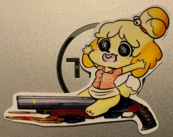 Isabelle Super Shotgun Vinyl Sticker - Laptop Decal