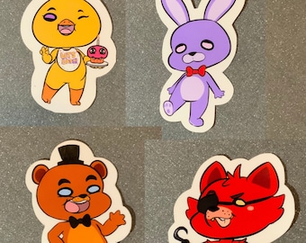 Chibi Animatronics Vinyl Stickers