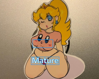 Peach Kirby Shirt Vinyl Sticker - Laptop Decal