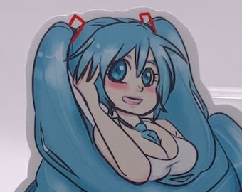 Miku Virtual Vocalist Vinyl Sticker - Normal and Sakura Versions! - Laptop Decal