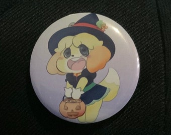 Isabelle Halloween Special 1.75 Inch Button Pin