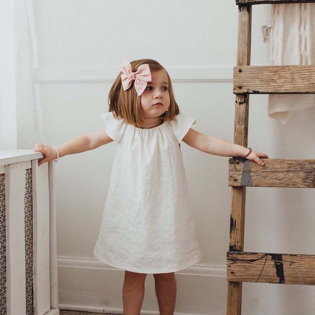 White Summer Baby Dress Cotton Infant Dress Simple Baby Girls Etsy