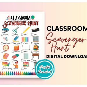Classroom Scavenger Hunt | Back to School Scavenger Hunt | First Day of School Activity | Back to School Game | Classroom Activity