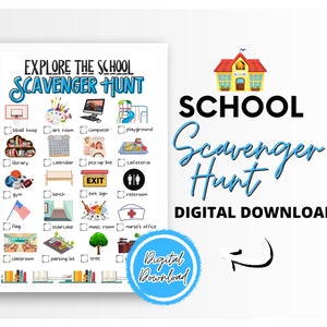 Explore the School Scavenger Hunt | Back to School Scavenger Hunt | Scavenger Hunt for School | Scavenger Hunts School | Classroom Activity