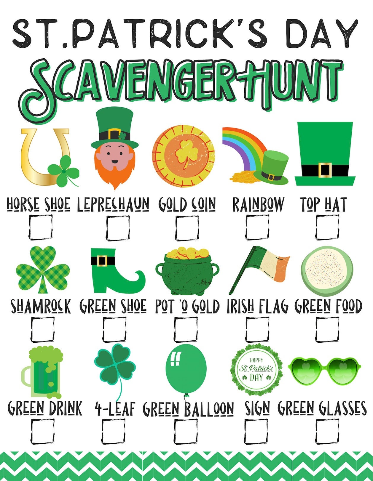 St. Patrick's Day Scavenger Hunt for Kids St Patricks Etsy