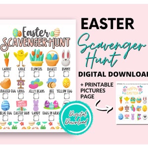 Easter Scavenger Hunt For Kids | Easter Treasure Hunt | Printable Easter Game | Easter Activity for Kids | Christian Easter Hunt For Kids