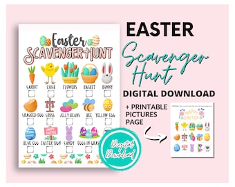 Easter Scavenger Hunt For Kids | Easter Treasure Hunt | Printable Easter Game | Easter Activity for Kids | Christian Easter Hunt For Kids