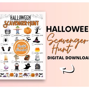 Halloween Scavenger Hunt | Halloween Party Game | Kids Activity | Halloween Printable | Scavenger Hunt Clues | Halloween Party Activity