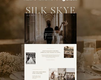 Showit Website Template: Elegant Design for Wedding Photographer