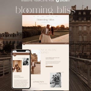 Warm Minimal Showit Website Template for Photographers