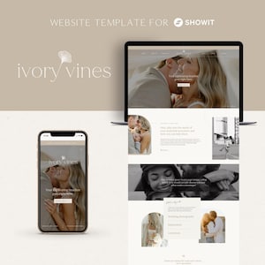 Showit Website Template for Photographers, Neutral Showit Template, Photography Showit Website, Wedding Planner, Showit Preset shop template
