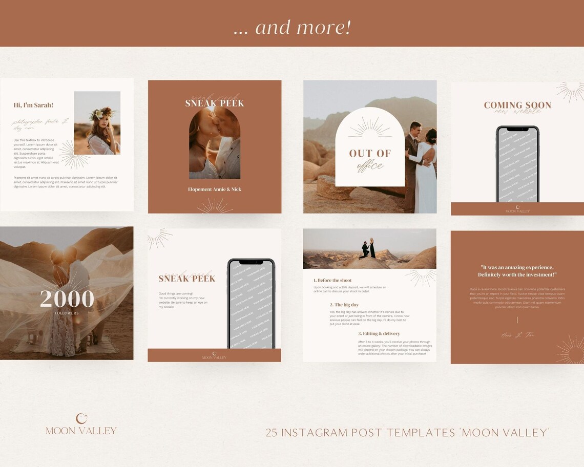 Instagram Post Templates for Canva Photographer Instagram - Etsy