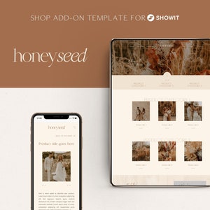 Boho Showit Webshop Template: Shop Add-on for Photographers