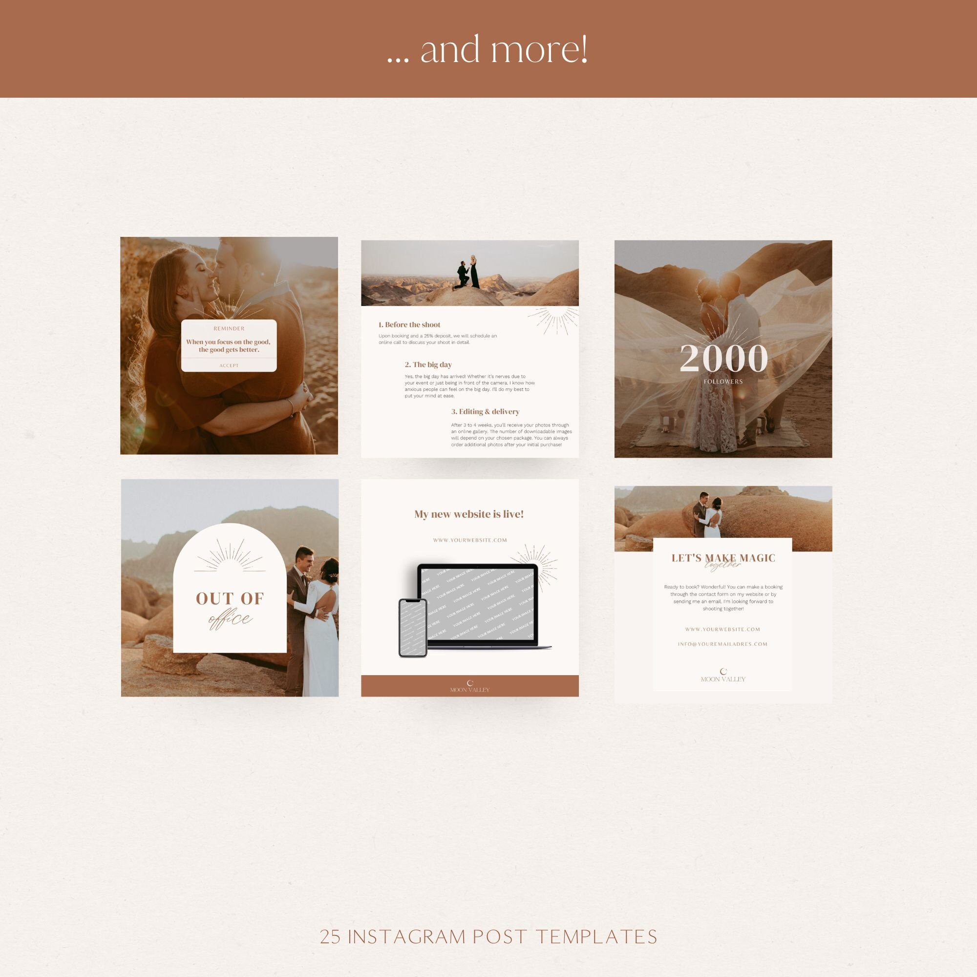 Instagram Post Templates for Canva Photographer Instagram Templates ...