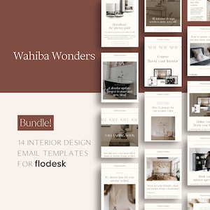 Minimal Flodesk email templates for Interior Designers | Interior Design Flodesk email marketing bundle | Interior email newsletter