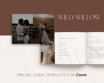 Elegant Photography Pricing Guide: Canva Template (Digital Download)