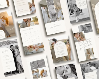 Neutral Instagram Post + Story Templates for Canva | Organic Instagram Posts + Stories | Neutral Photographer Social Media Templates Canva