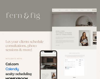 Earthy Showit Booking Page Template for Interior Designers, Appointment Scheduling Page, Showit Template Add-on, Online Booking