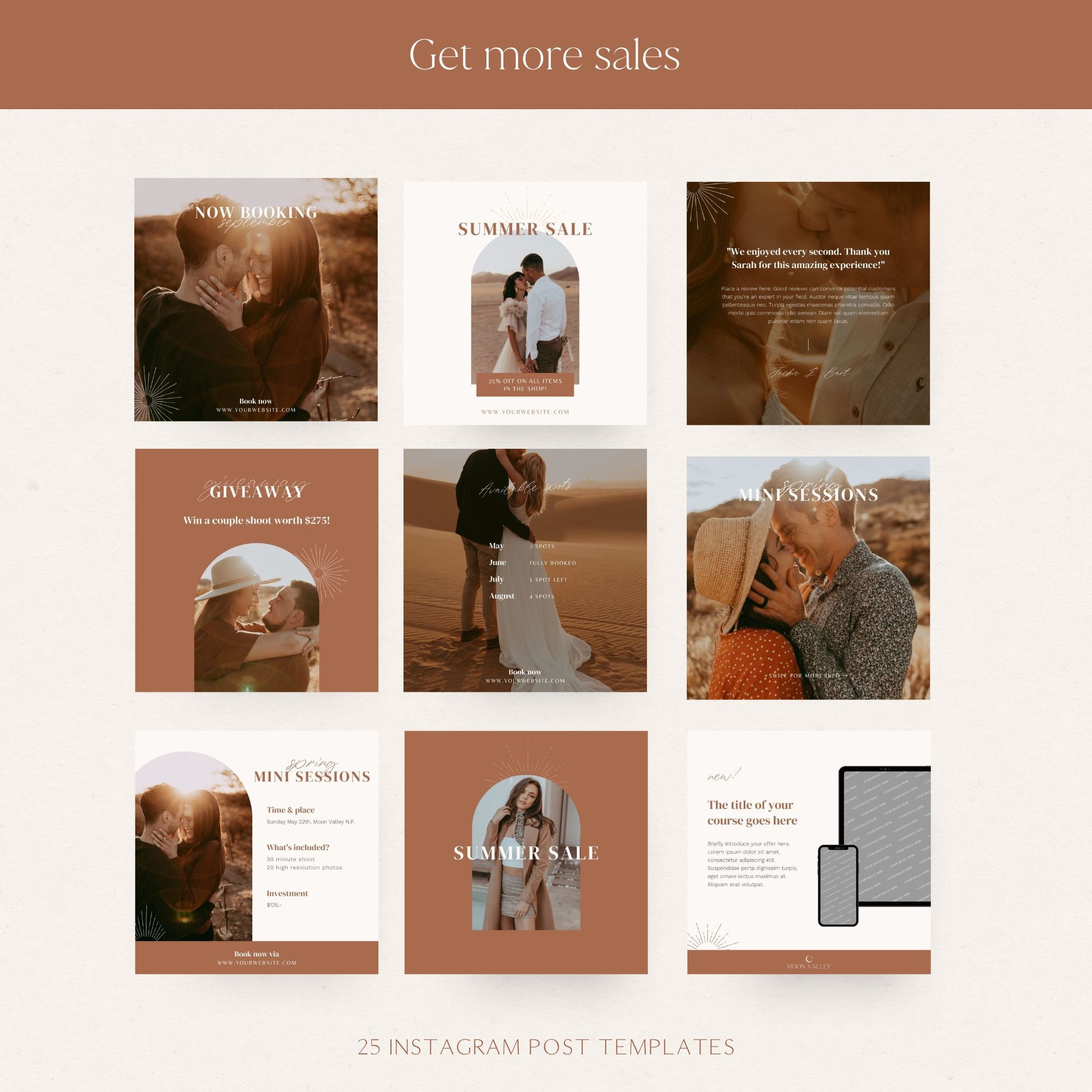 Instagram Post Templates for Canva Photographer Instagram Templates ...
