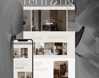 Showit Website Template: Earthy Interior Designer Website