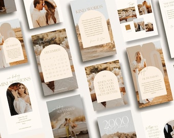 Boho Instagram Post + Story Templates for Canva | Photographer Instagram Templates Bundle | Photography Canva Templates Bohemian