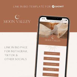 Showit Instagram Links Template, Showit Link in Bio Template, Instagram Links Template, Showit Linktree Seite