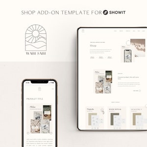 Showit Shop Page template, Minimal Showit Webshop Template, Clean Showit Add-on Template, Showit Website Template, Ecommerce, Showit Shopify
