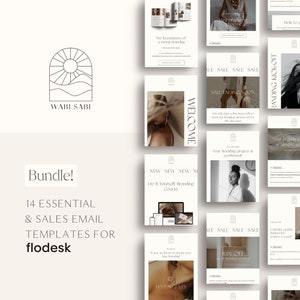 Minimal Flodesk email templates | Clean Flodesk email marketing bundle | Business email templates | Flodesk newsletter sales