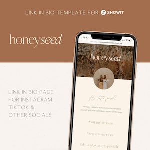 Boho Showit Instagram Links Template, Showit Link in Bio Template, Instagram Links Template, Boho Showit Linktree, Instagram Link in Bio