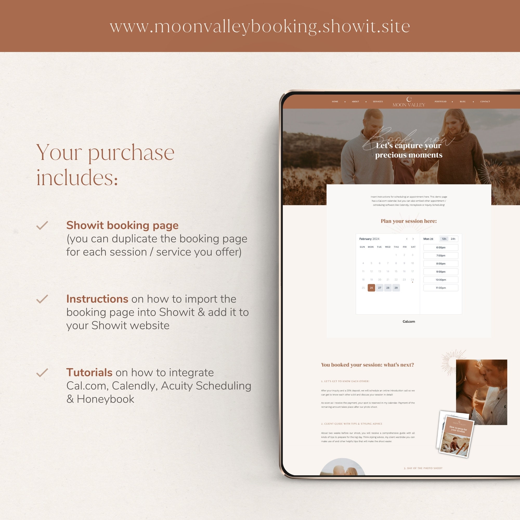 Boho Showit Booking Page Template Appointment Scheduling Page Template Boho Showit Booking Page Template Appointment Scheduling Page Template