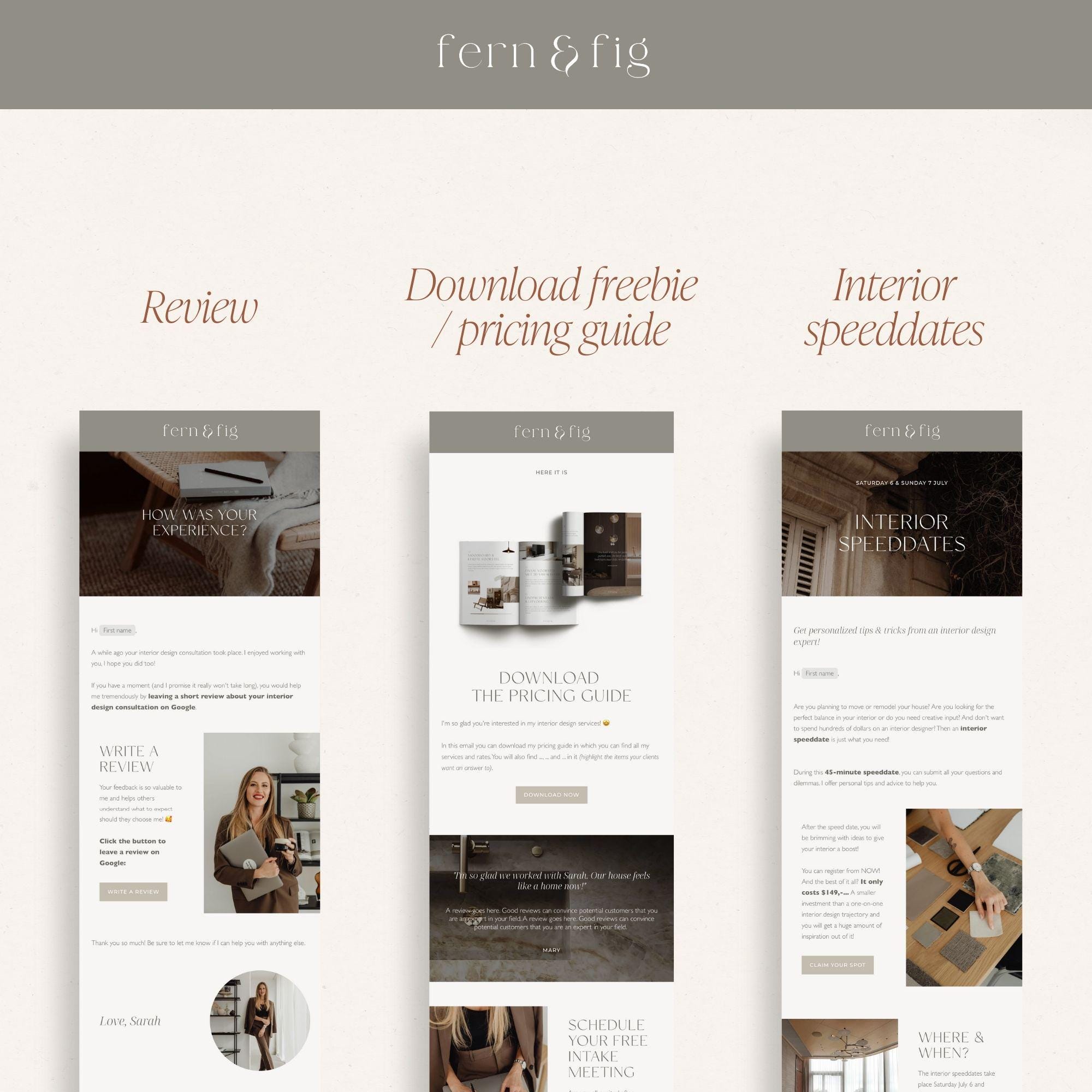 Flodesk Email Templates for Interior Designers: Marketing Bundle ...
