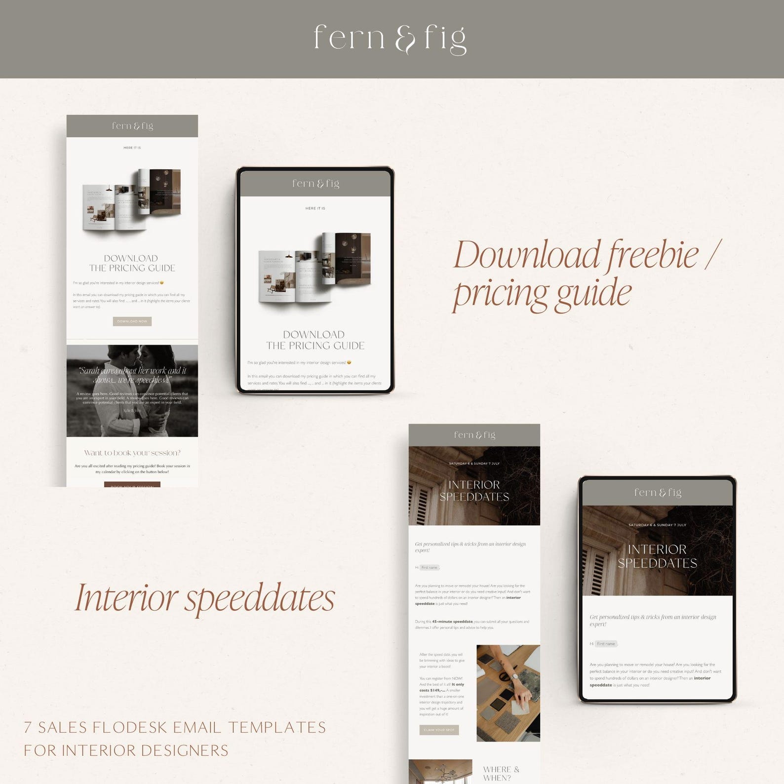Flodesk Email Templates for Interior Designers Sales Flodesk Email ...