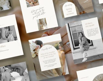 Neutral Instagram Post Templates for Photographer (Canva)