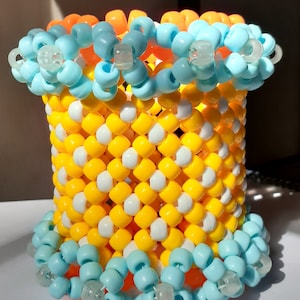Large Yellow X-Base Kandi Cuff