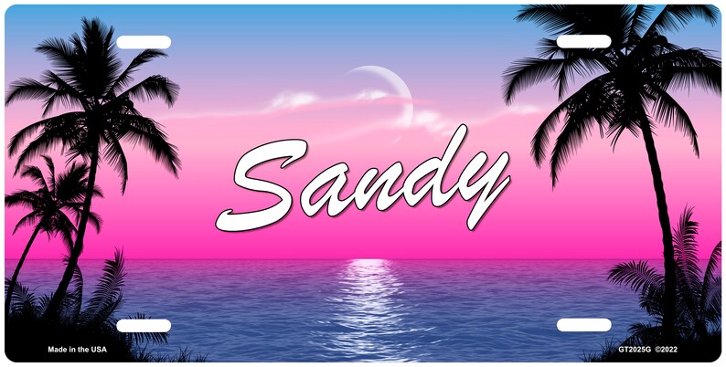 Beach Themed License Plates For Cars And Decor In Vibrant Styles - Foto 8