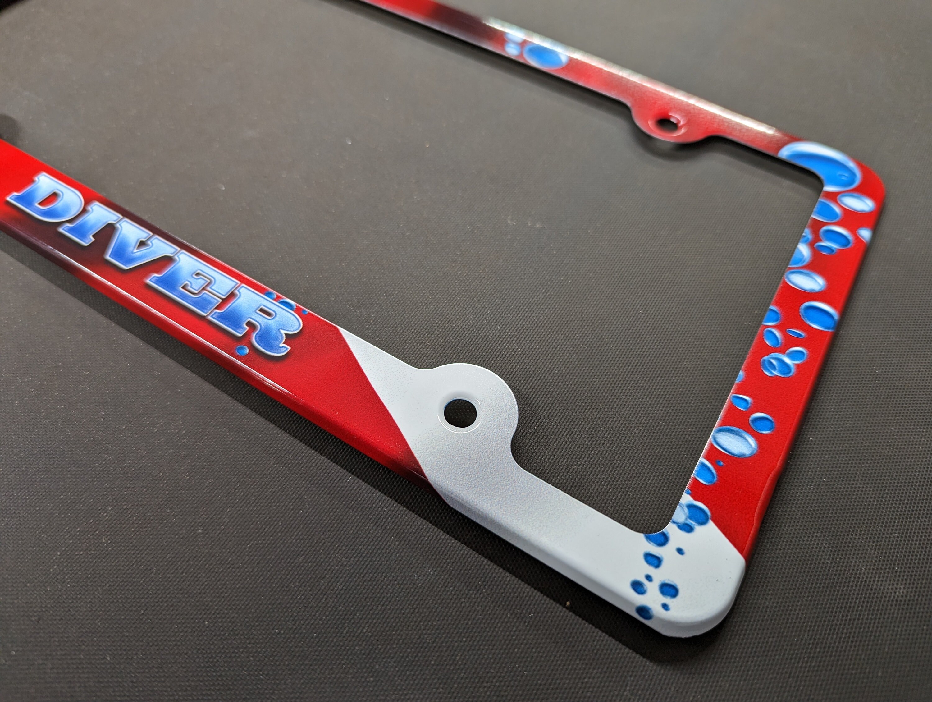 Diver dive Flag License Plate Frame Etsy