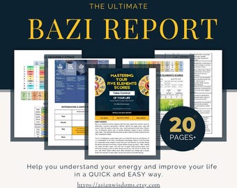 Rapport Bazi complet sur votre vie + Consultation Zoom de 30 minutes | Les Quatre Piliers | Rapport d'astrologie chinoise | Lecture de votre thème natal chinois | Optimisation de votre santé et de votre prospérité