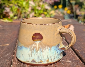 Handbuilt Ceramic Mug - Sea Scape Design - Made to Order!