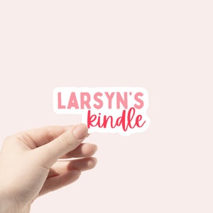 personalized kindle sticker, bookish sticker, book sticker, kindle, name sticker, booktok sticker, bookstagram sticker, sticker for kindle