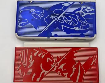 New Nintendo 3DS Pokemon Omega Ruby and Alpha Sapphire ORAS Primal Groudon Kyogre Cover Plates