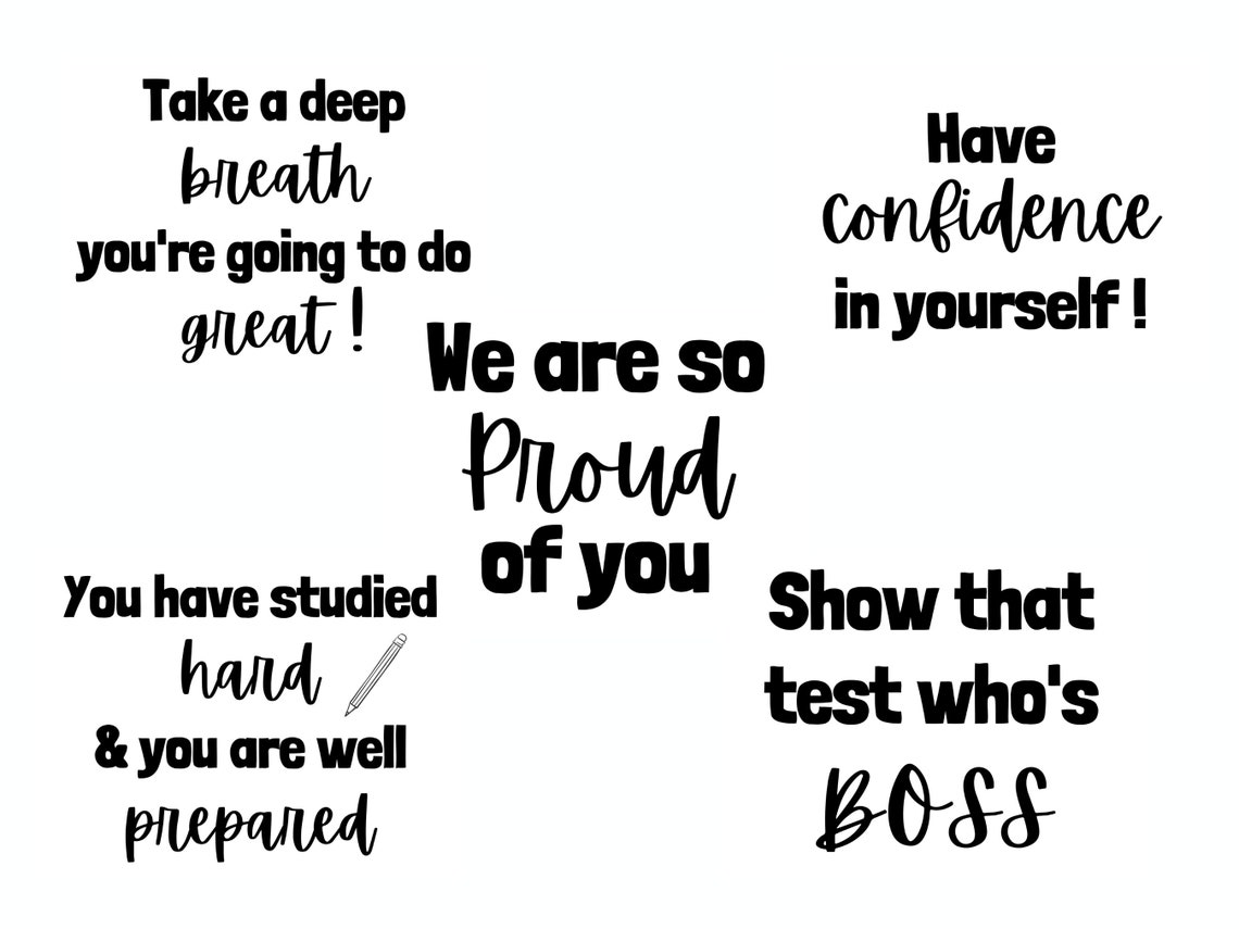 State Testing Encouragement Posters - Etsy