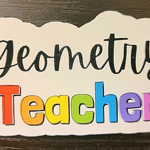 Geometry Teacher Vinyl Sticker