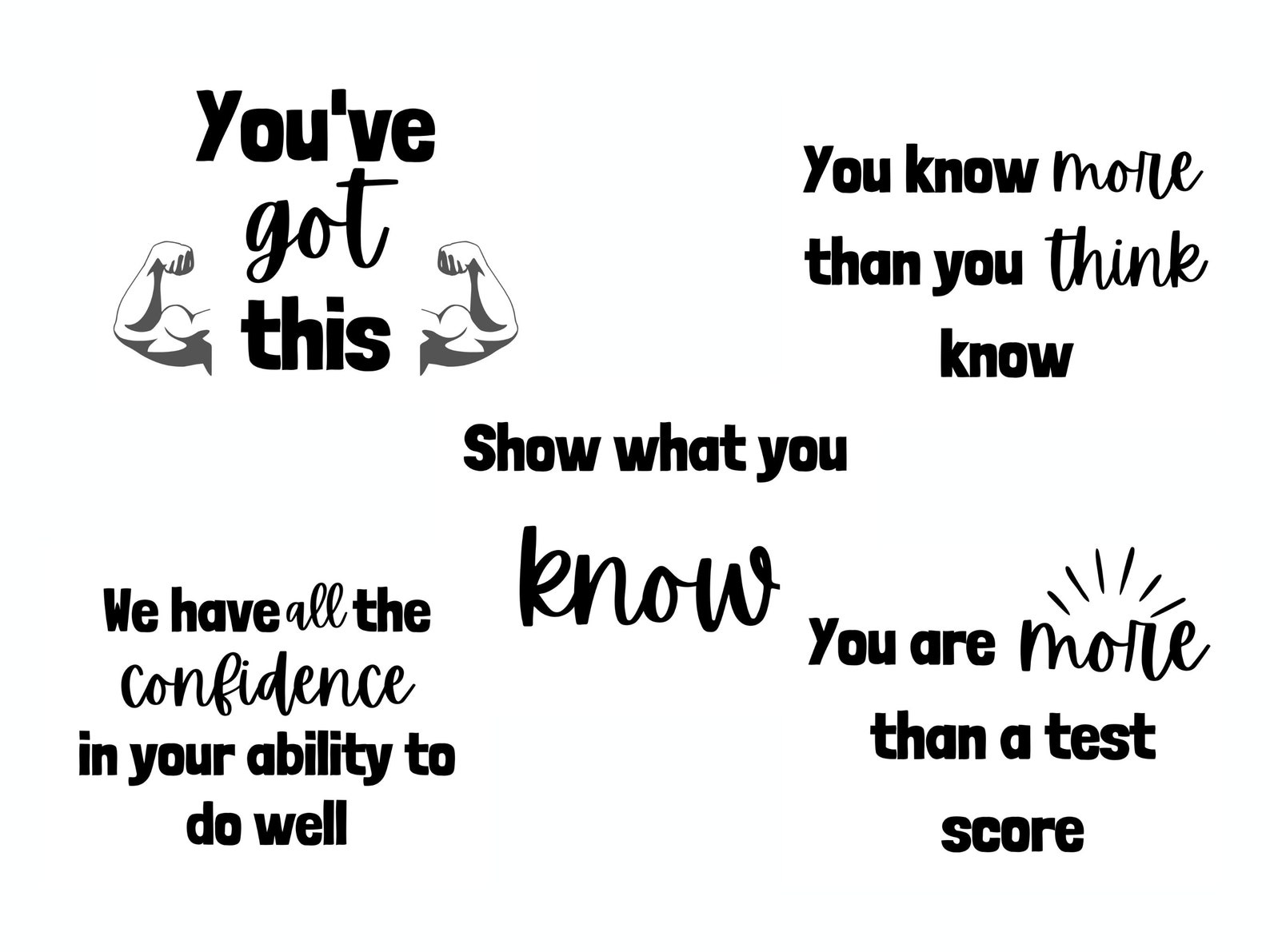 State Testing Encouragement Posters - Etsy