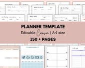 Canva Template | Editable Planner | Planner Bundle Editable | Daily Planner Commercial Use | Planner Template | Editable Weekly Planner