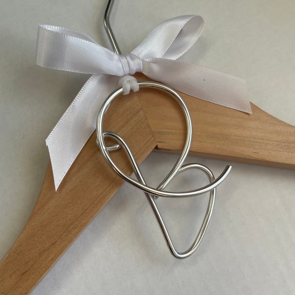 Bridesmaid custom hanger Initial, bridal hanger, wedding dress hanger, custom wedding hanger, custom wire hanger, gift for bridesmaid