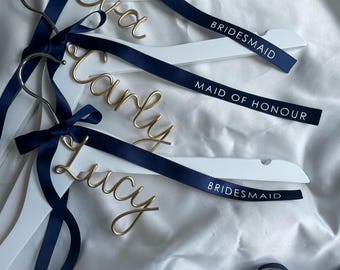 Wedding ribbon, satin bow, wine glass bow, wedding place names setting, bridal party ribbon, personalised bow, satin ribbon wedding
