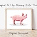 Pig Art Print, Pig Printable, Farm Animal Printable Art, Pig Wall Art ...