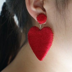 Red velvet deals earrings