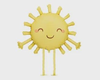 Giant Smiling Sun Foil Balloon – Summer Pool Party & "You Are My Sunshine" Birthday Decor