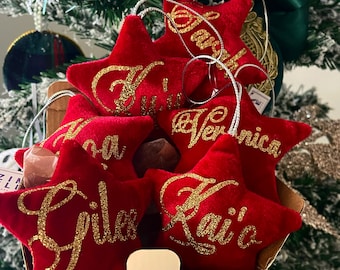 Ready to Shipping-Personalized Velvet Ornaments-Custom made Ornaments-Christmas tree Decor-Gift-christmas decoration interior christmas tree
